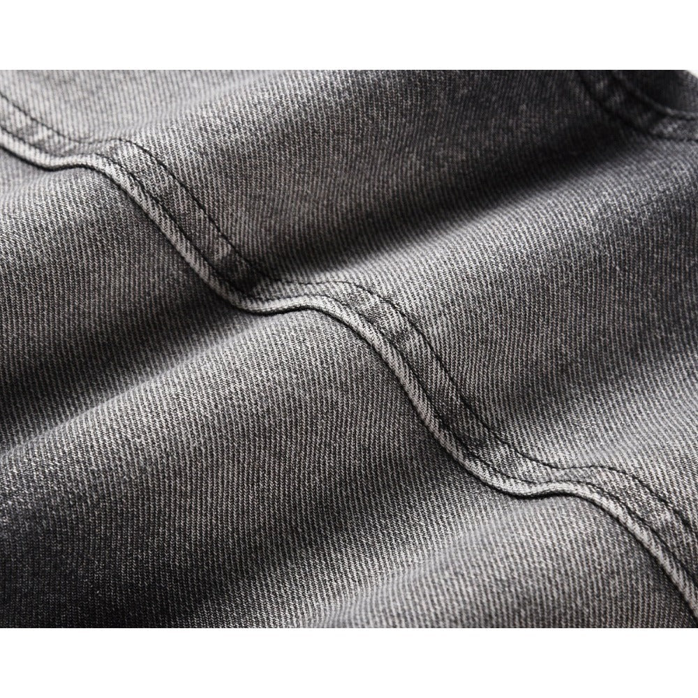 Black Gray Distressed Flared Jeans - APEX MADE