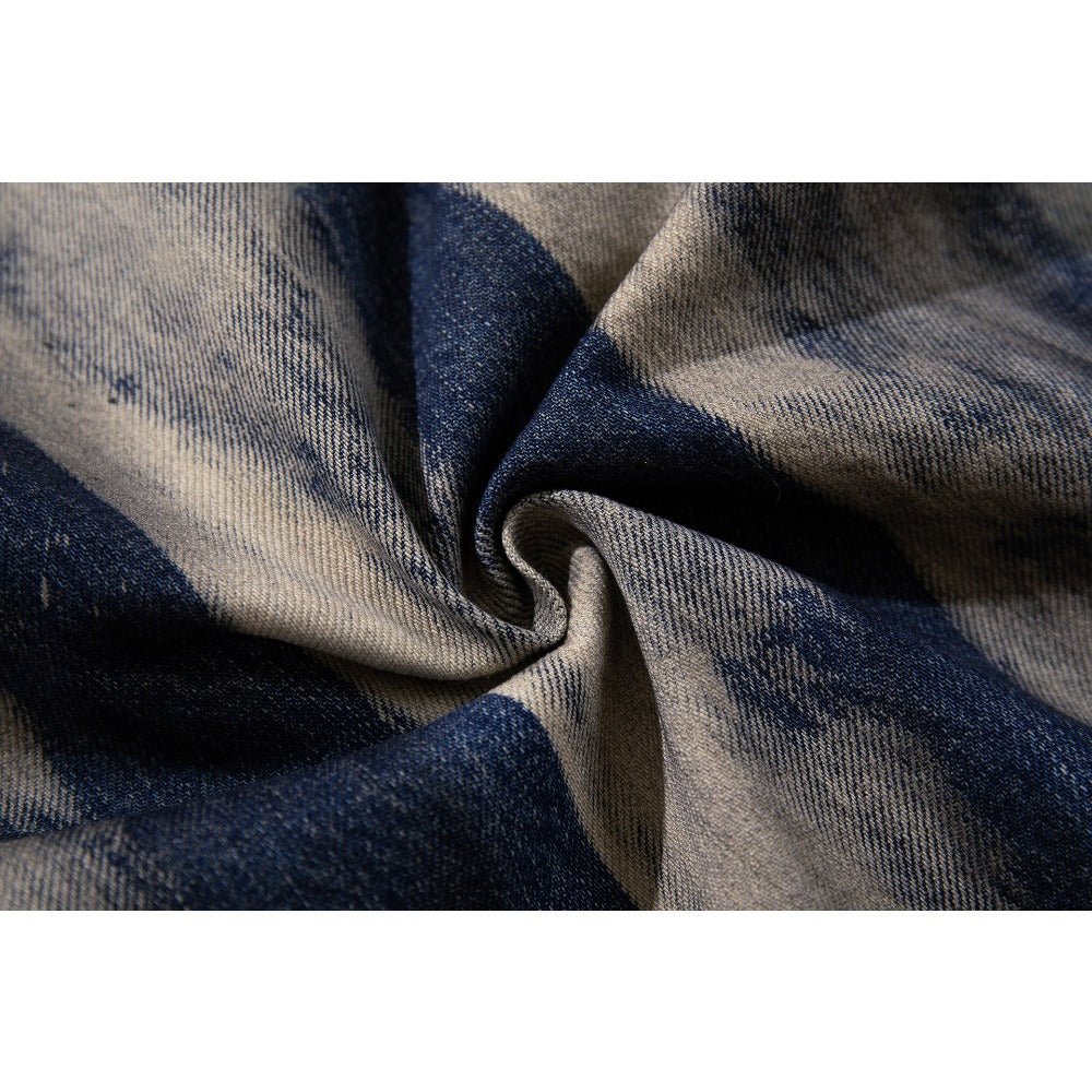 Bleached Marble Baggy Jeans - APEX MADE