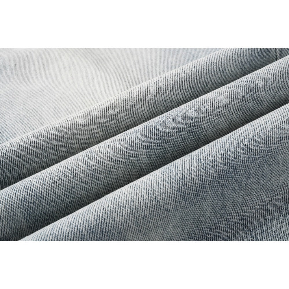 Blue Frayed Hem Jeans - APEX MADE