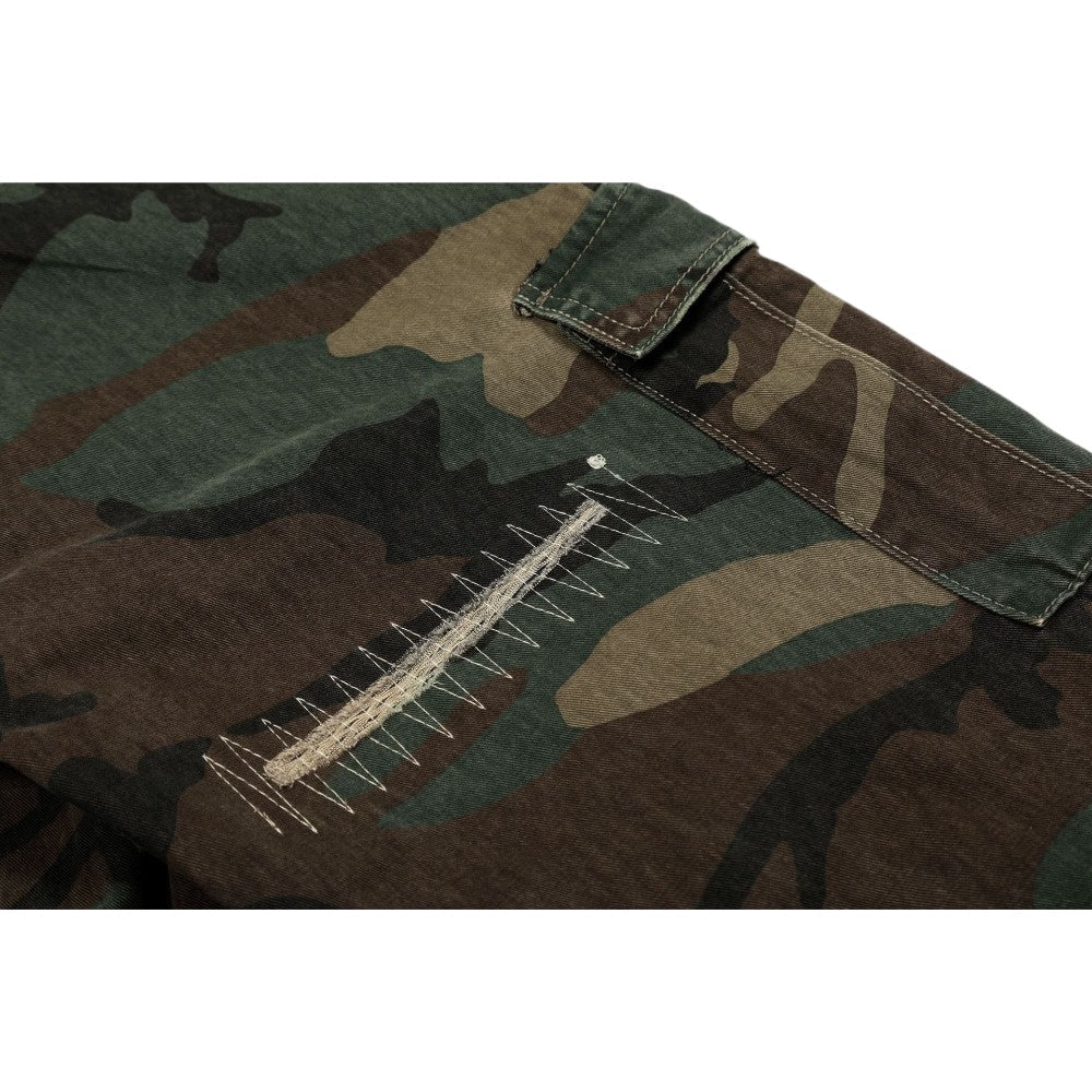 Ripped & Repaired Camo Cargo Pants - APEX MADE
