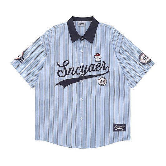 Baseball Puppy Striped T-Shirt - APEX MADE