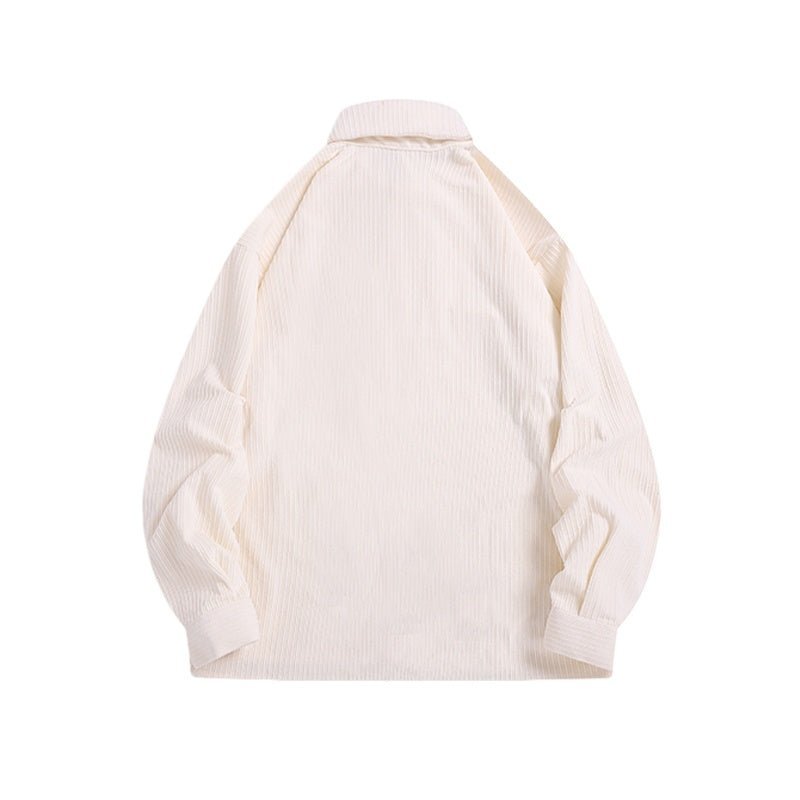 Corduroy Tie Long Sleeve Shirts - APEX MADE
