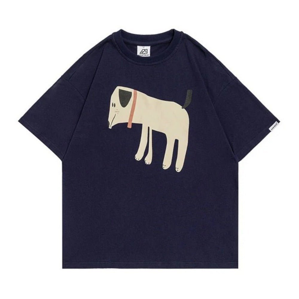 Cute Abstract Dog Printed T-Shirt - APEX MADE