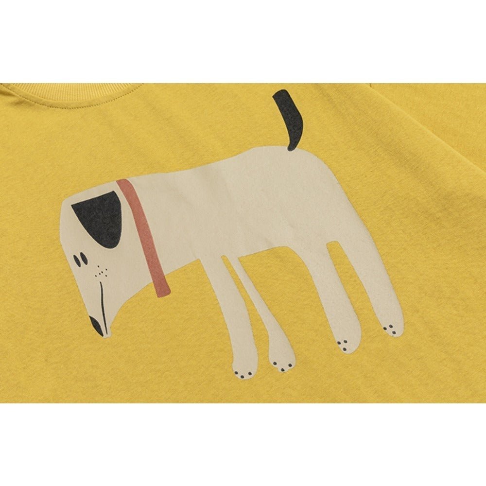 Cute Abstract Dog Printed T-Shirt - APEX MADE
