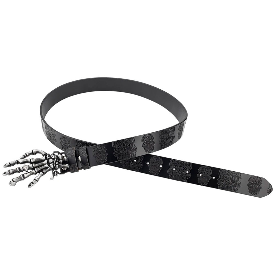 Demon Hand Bones Leather Belt - APEX MADE