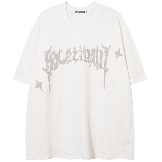 Glisten Star Rhinestone T-Shirt - APEX MADE