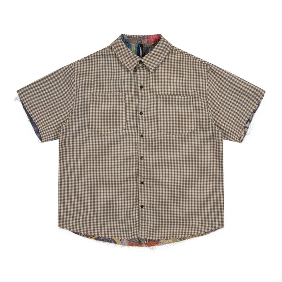Graffiti Reversible Plaid Shirt - APEX MADE