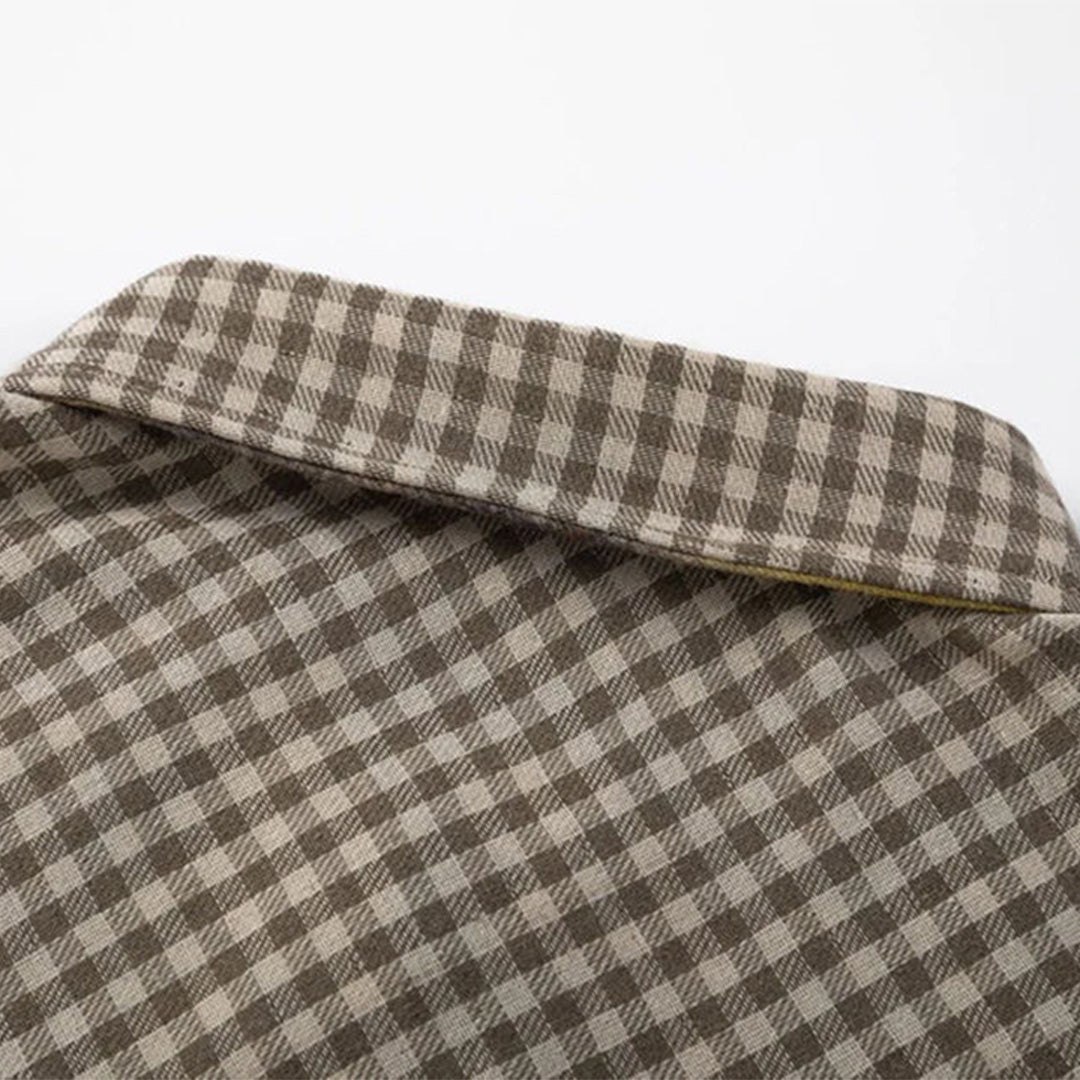 Graffiti Reversible Plaid Shirt - APEX MADE