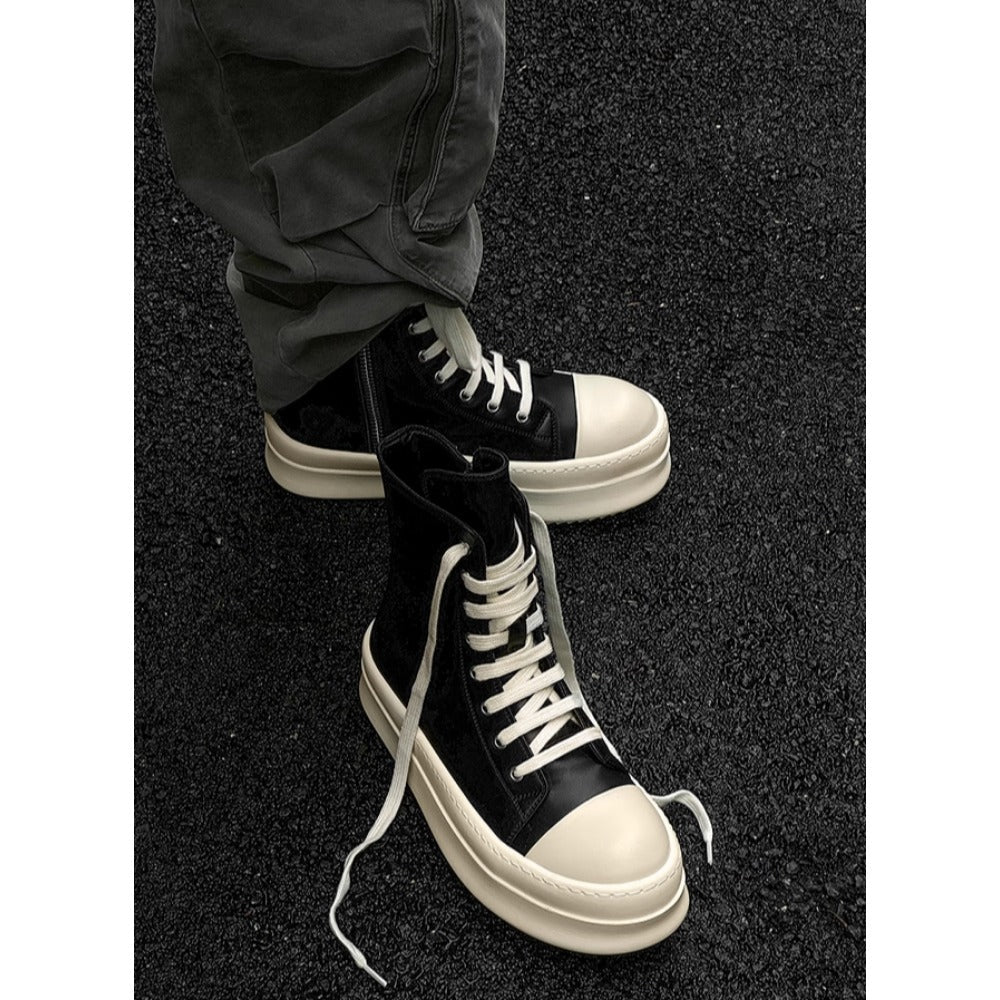 High-top Zip Platform Sneakers - APEX MADE