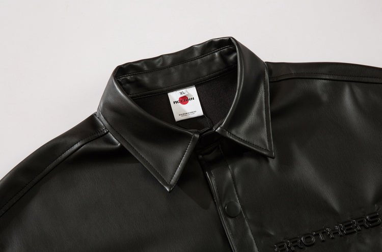 Leather Short Sleeve Shirt - APEX MADE