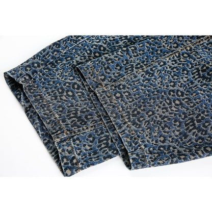 Leopard Styled Baggy Jeans - APEX MADE