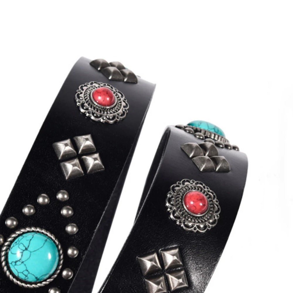 Mayari Turquoise Leather Belt - APEX MADE