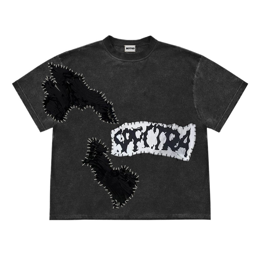 Mottled Patchwork Art T-Shirt - APEX MADE
