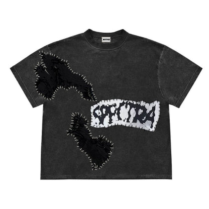 Mottled Patchwork Art T-Shirt - APEX MADE