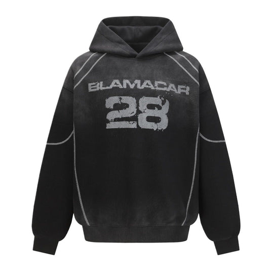 No. 28 Distressed Street Hip - hop Hoodie - Thrashink