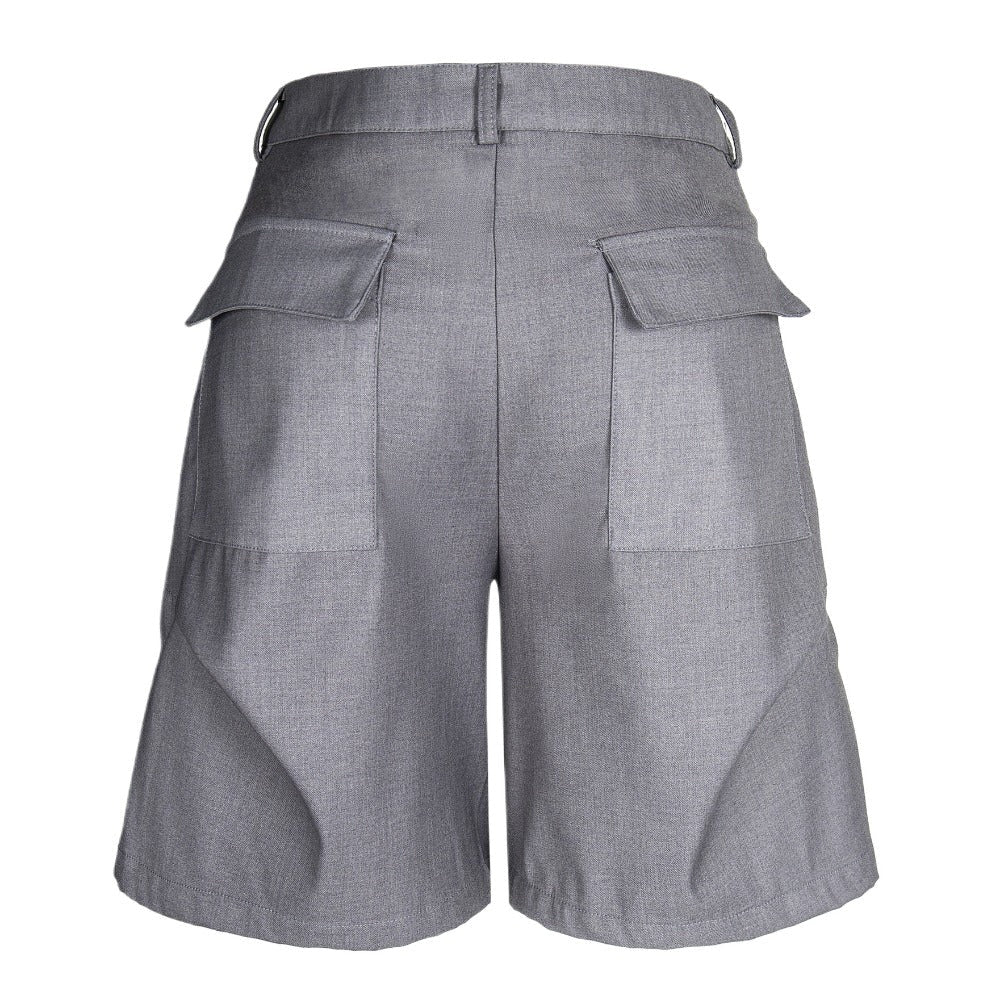 Pleated Rivet Suit Shorts - APEX MADE