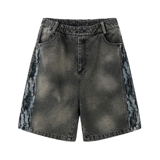 Python Pattern Denim Shorts - APEX MADE