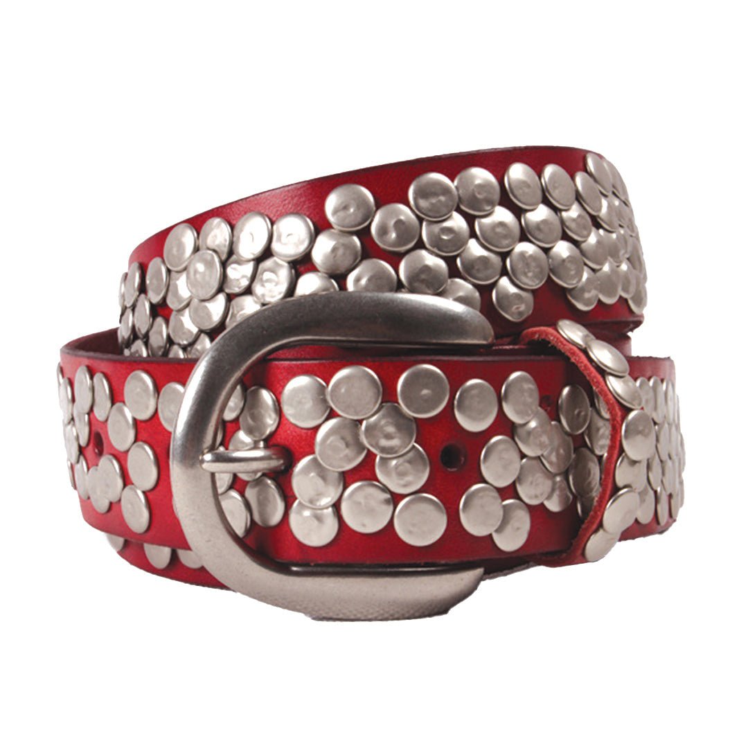 Round Rivet Leather Belt - APEX MADE