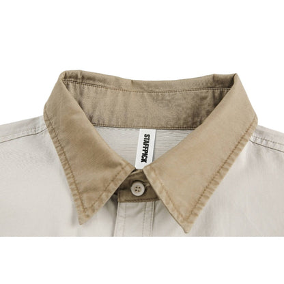 Simple Washed Workwear Shirt - Thrashink