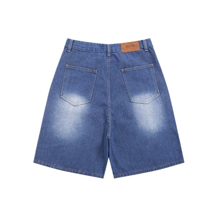Snacks Embroidery Bermuda Denim Shorts - APEX MADE