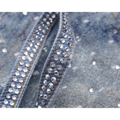 Starry Sky Rhinestone Belt Jeans - Thrashink