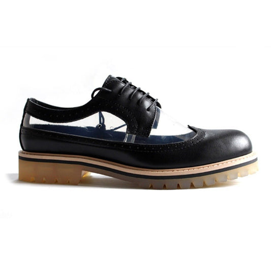 Transparent Cowhide Brogues - Thrashink