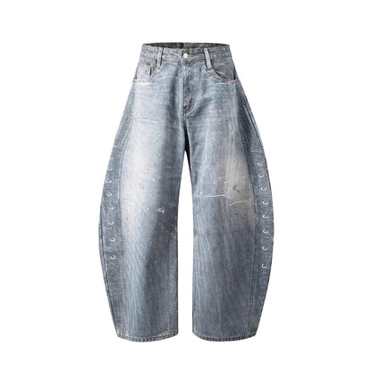 Washed Print Scimitar Jeans - APEX MADE