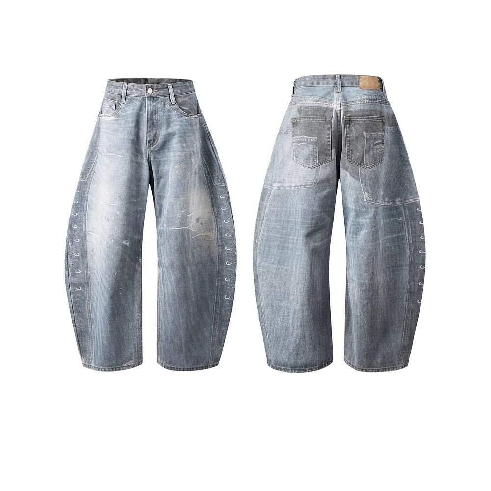 Washed Print Scimitar Jeans - APEX MADE